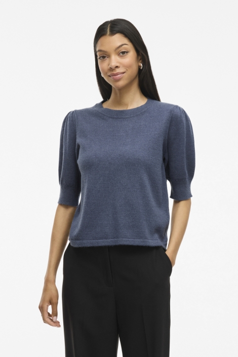 Vila viril 2/4 sleeve o-neck knit top -